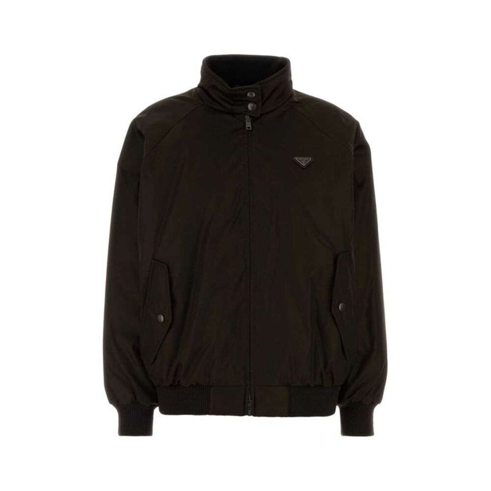 Prada Women Brown Re-Nylon Bomber Jacket